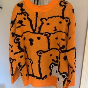 Orange bear sweater